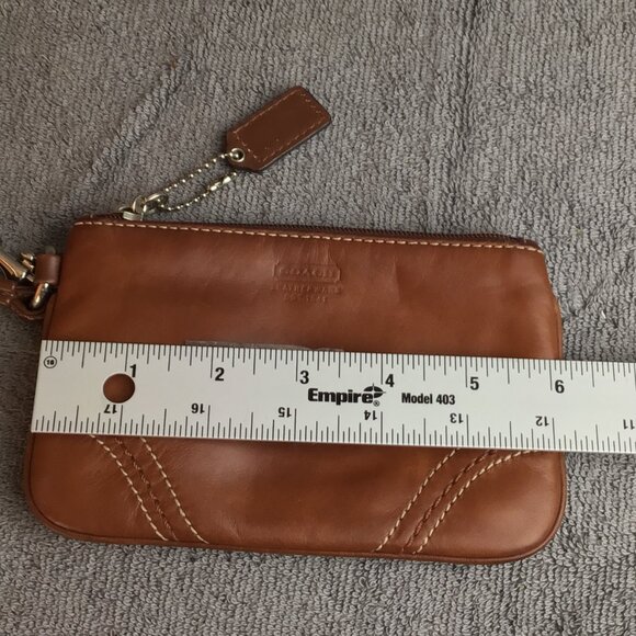 Coach Brown Leather Wristlet Wallet - Picture 5 of 6